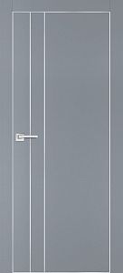 Товар Межкомнатная дверь ПХ-14  черная кромка с 4-х ст. Серый матовый