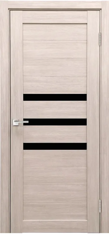 Фото Межкомнатная дверь Легенда X-6 тон Кремовая лиственница Остекление Лакобель черное