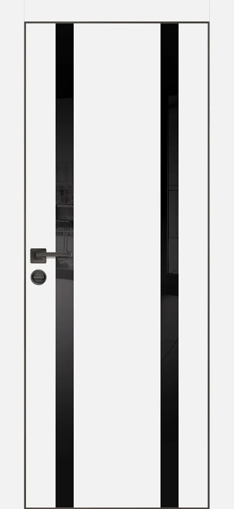 Межкомнатная дверь ПХ- 9  AL кромка с 4-х ст. Белый матовый